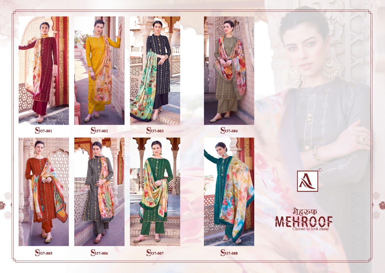 Alok Mehroof New Regular Wear Rayon Ready Made Jam Cotton Collection